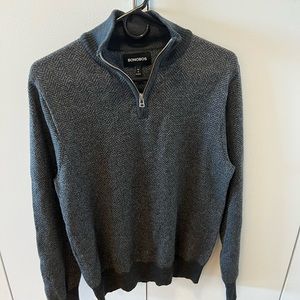 Mens Bonobos Premium Black Quarter Zip Medium